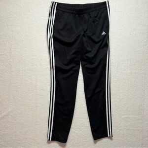 ADIDAS Women's Climalite Track Pant Black White Stripes Size Large AV1008